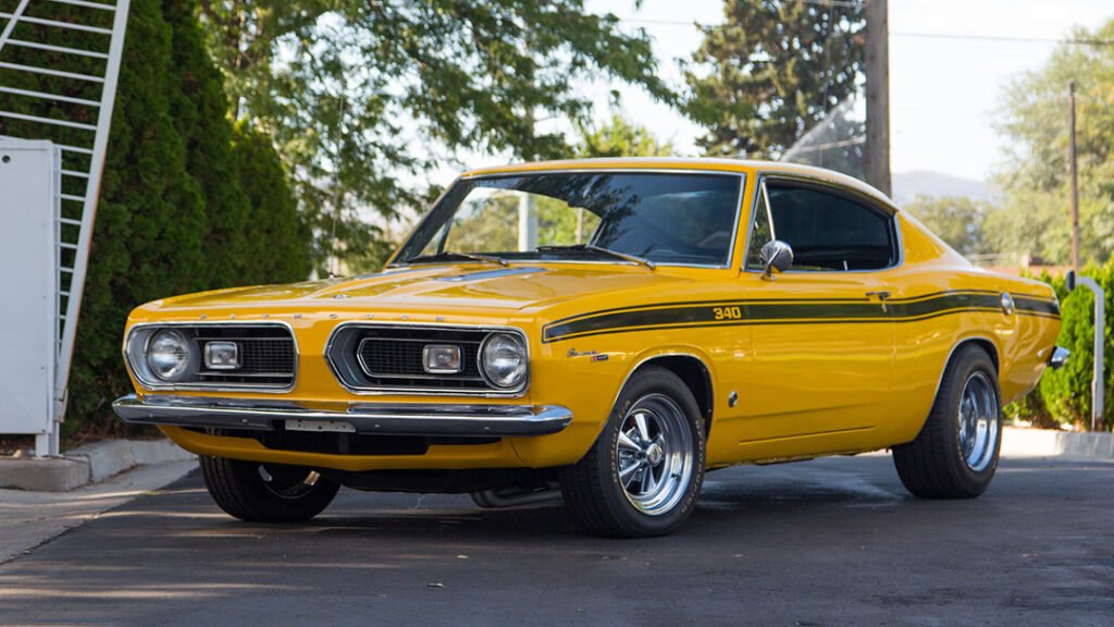 1967 Plymouth Barracuda yellow front left