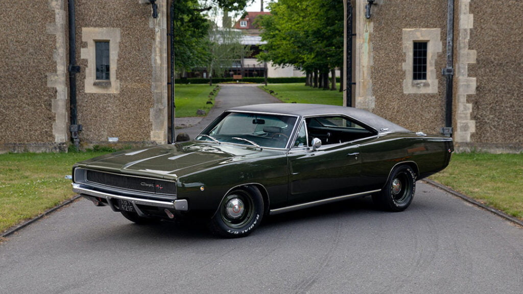 1968 Dodge Charger RT green front left.