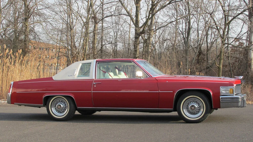 1977 Cadillac Coupe Deville red front right